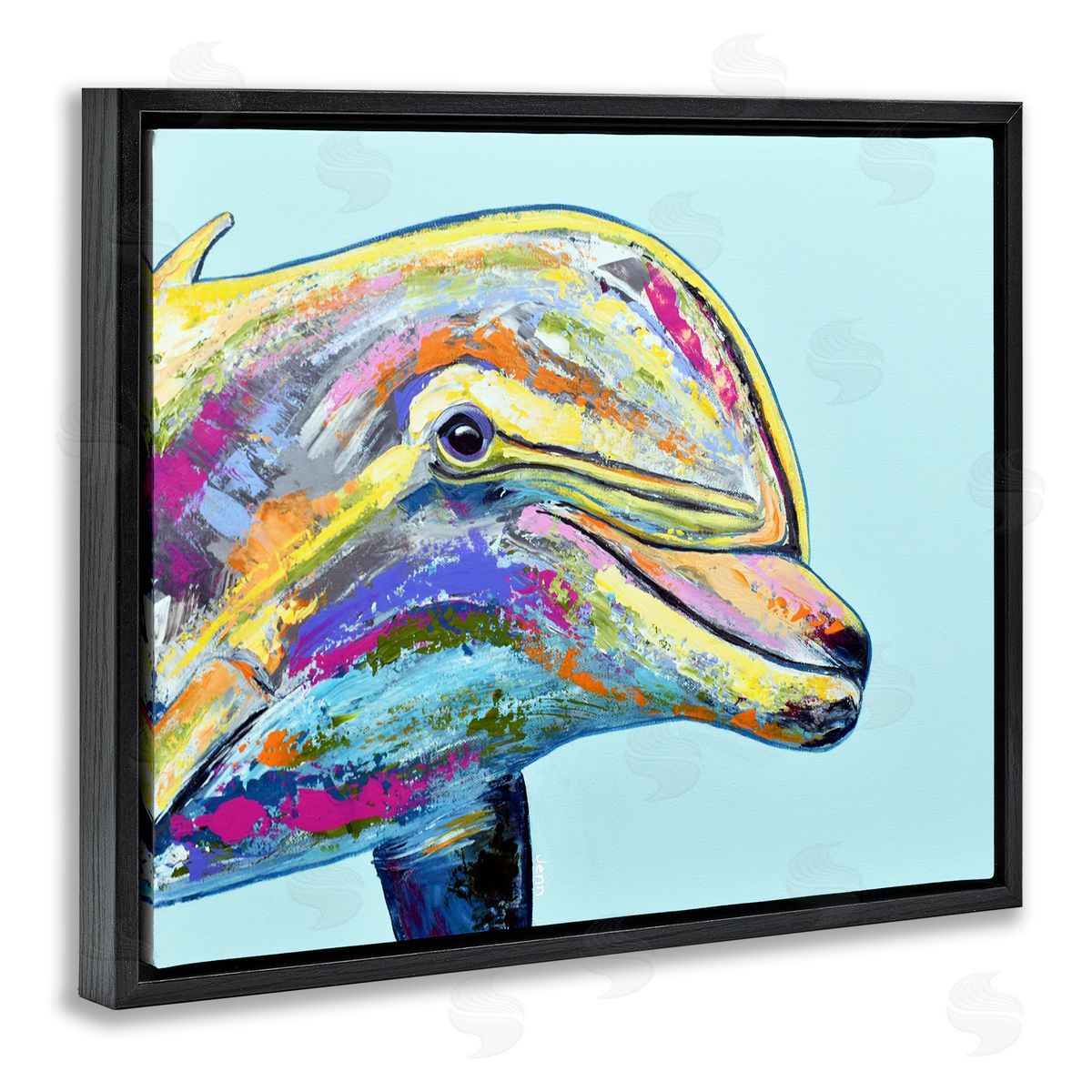 Jen Seeley Marine Life Dolphin Turquoise Accent