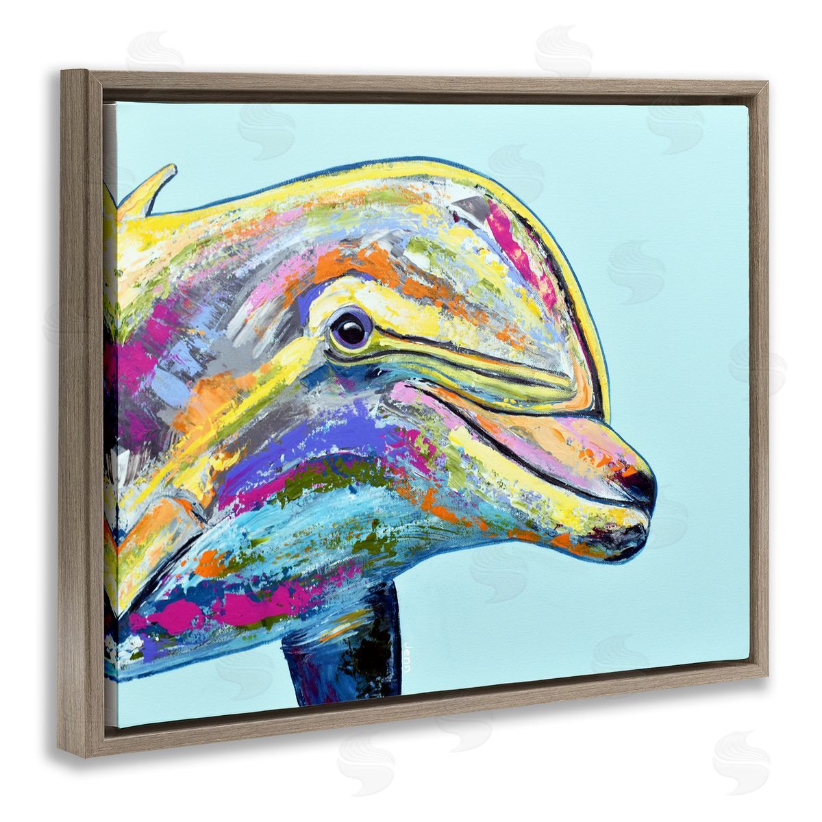 Jen Seeley Marine Life Dolphin Turquoise Accent