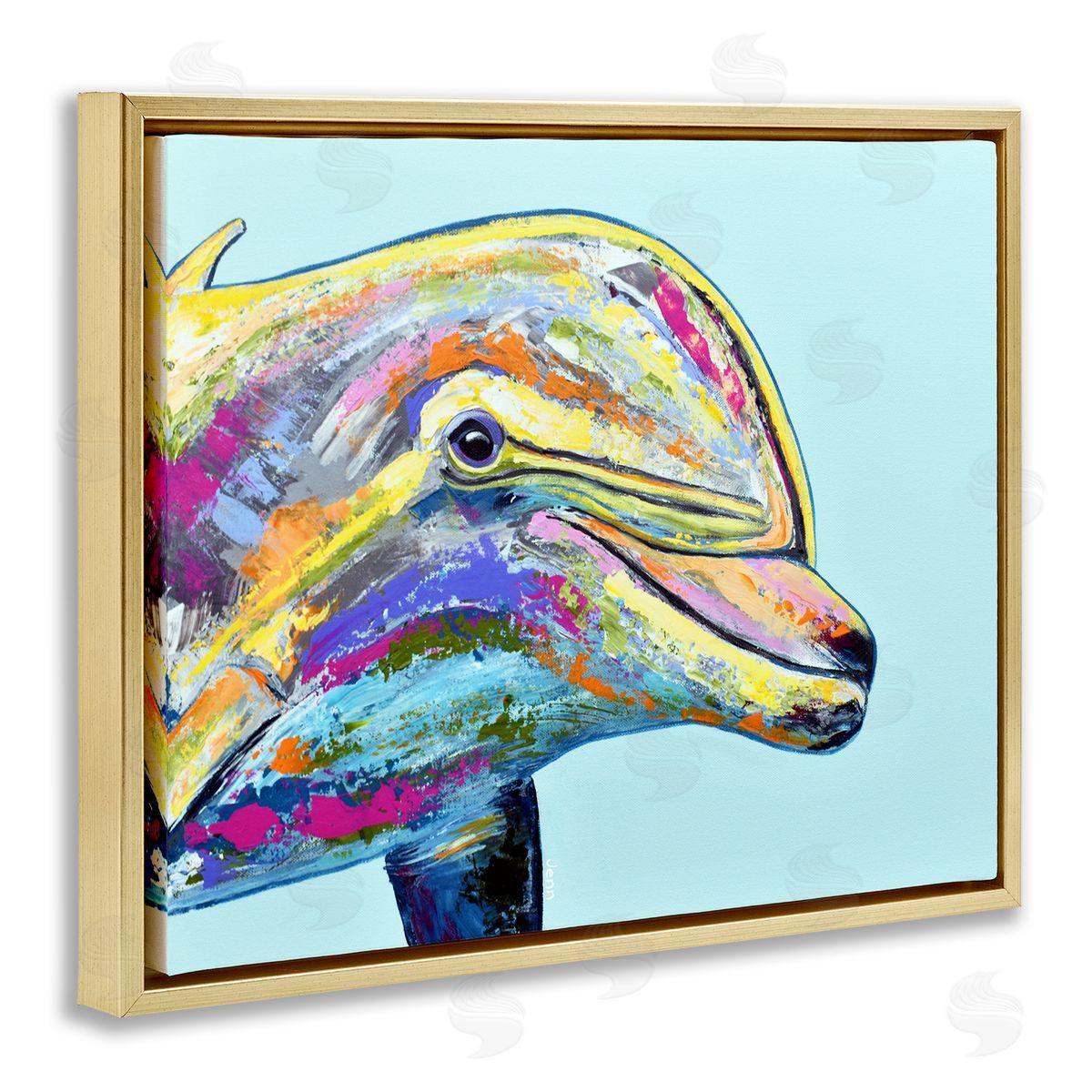 Jen Seeley Marine Life Dolphin Turquoise Accent