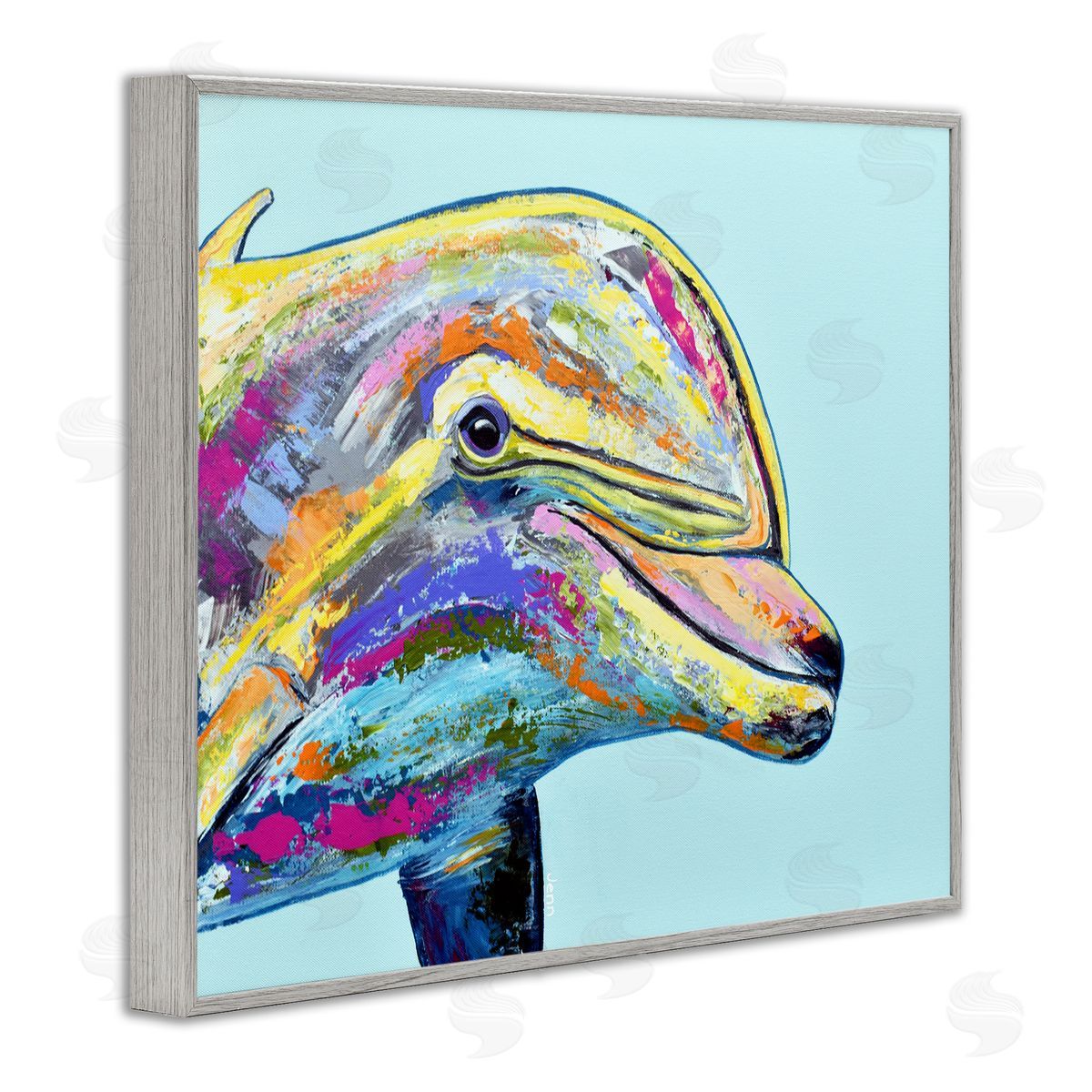 Jen Seeley Marine Life Dolphin Turquoise Accent