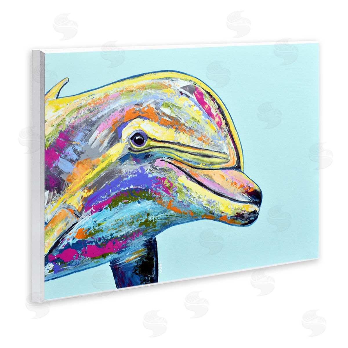 Jen Seeley Marine Life Dolphin Turquoise Accent