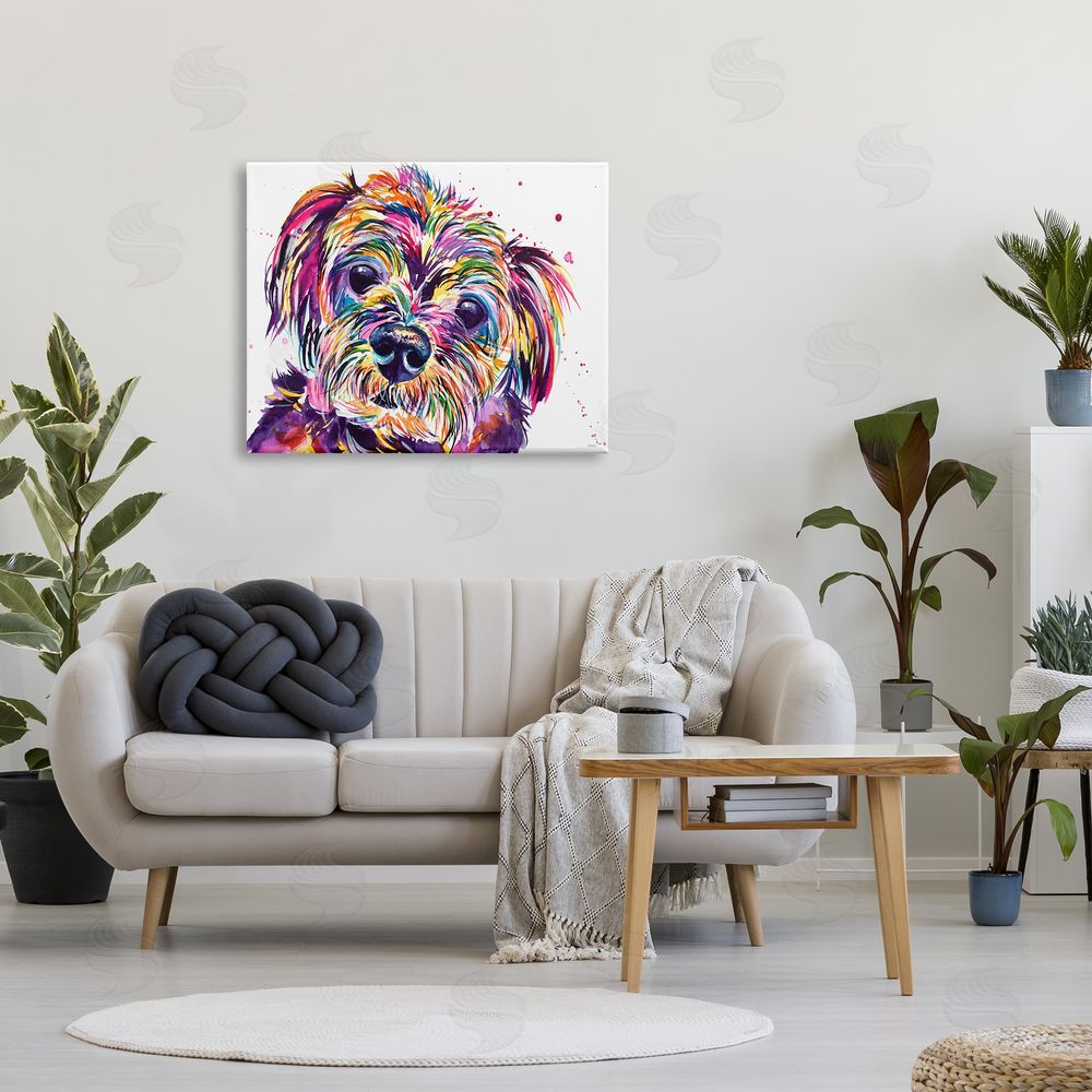 Jen Seeley Prismatic Terrier Dog Face Portrait