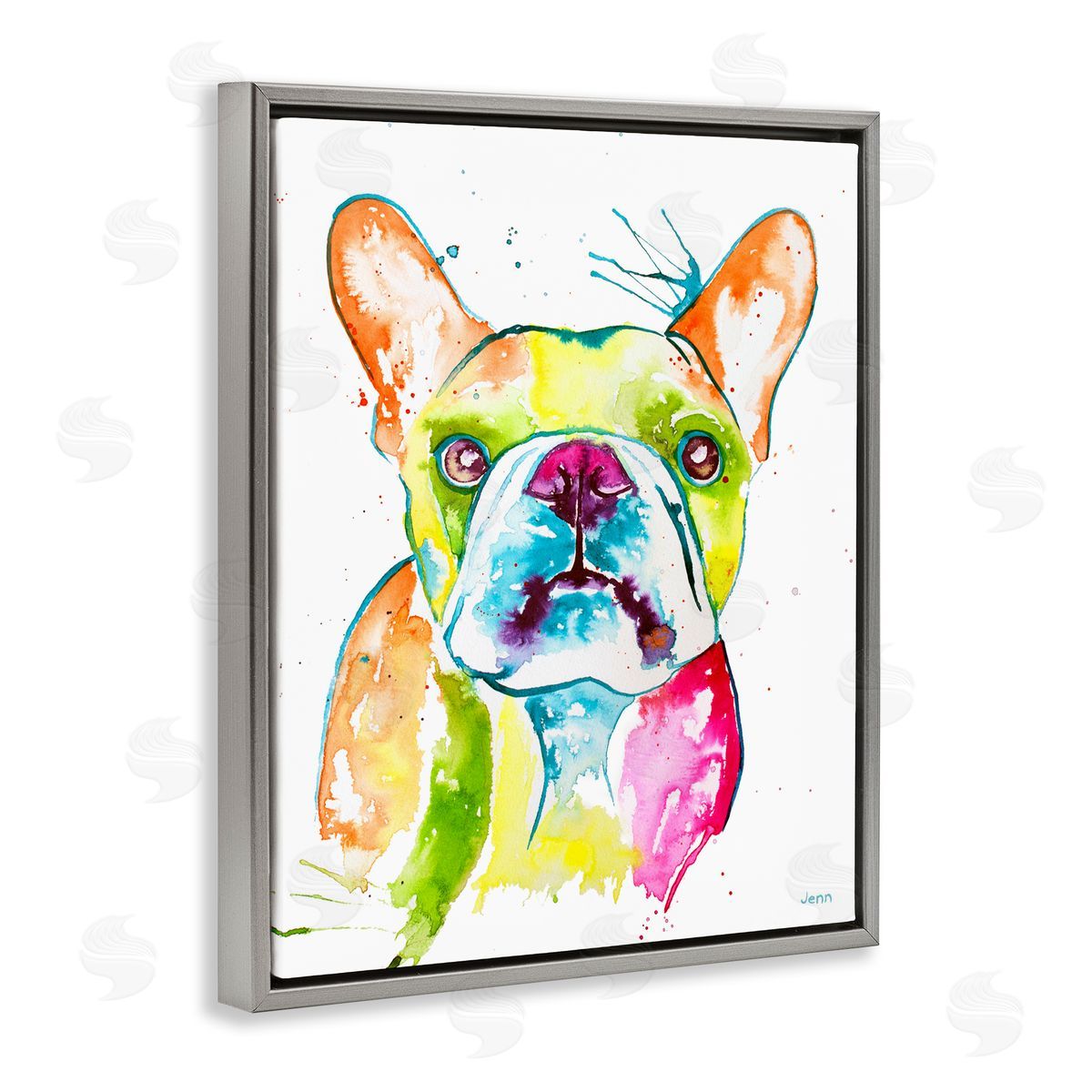 Jen Seeley Modern fr_sideench Bulldog Fun Portrait