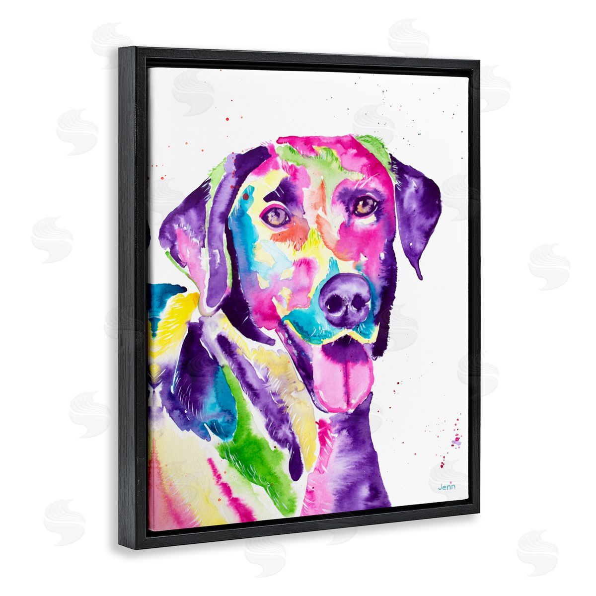Jen Seeley Purple Lab Dog Happy Retriever