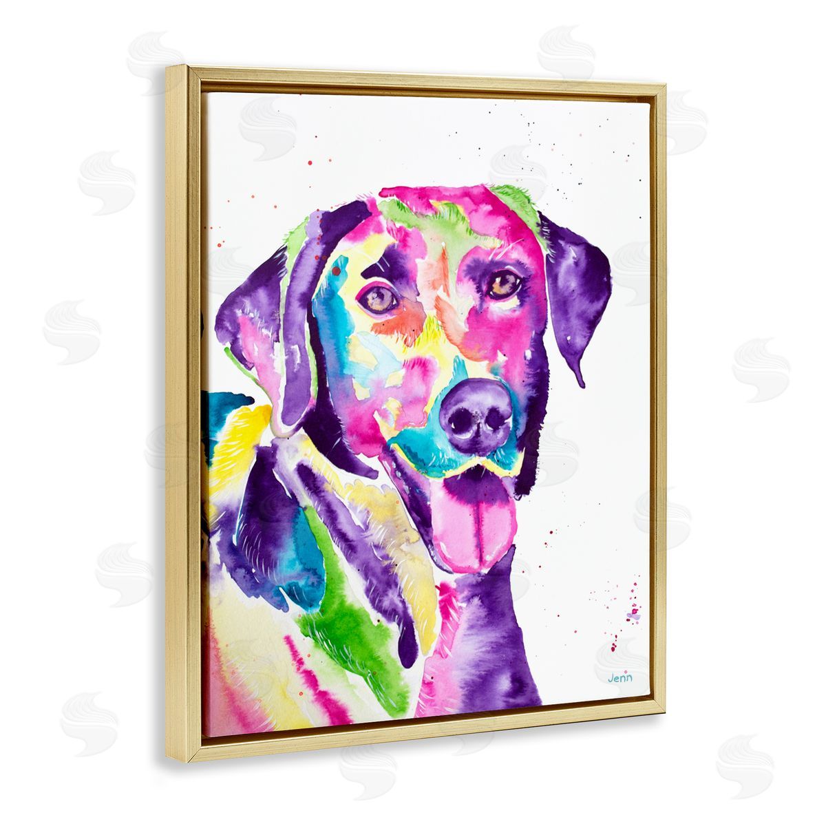 Jen Seeley Purple Lab Dog Happy Retriever