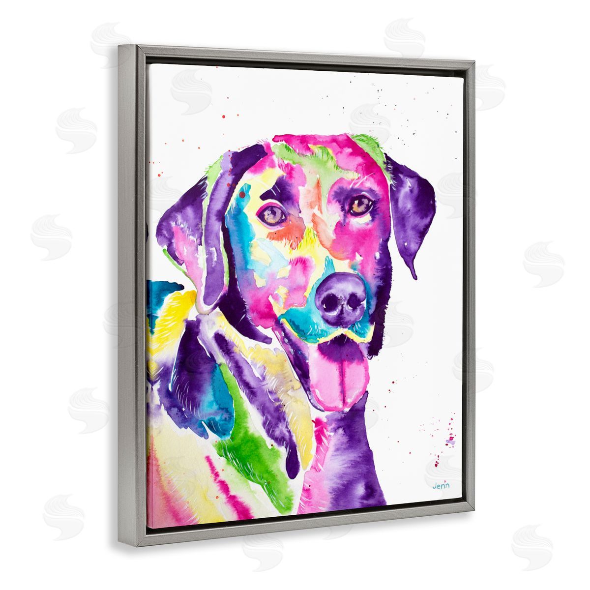 Jen Seeley Purple Lab Dog Happy Retriever