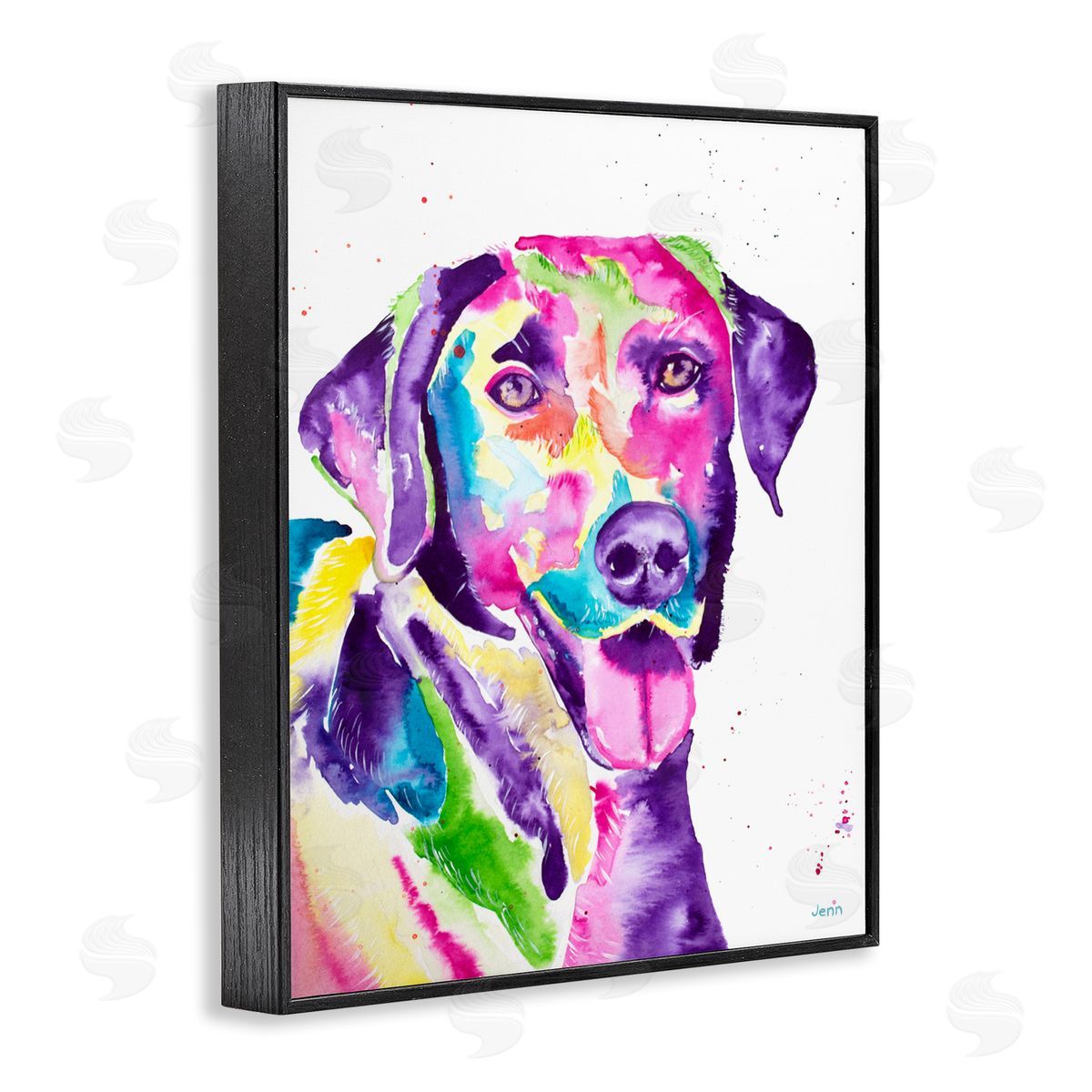 Jen Seeley Purple Lab Dog Happy Retriever