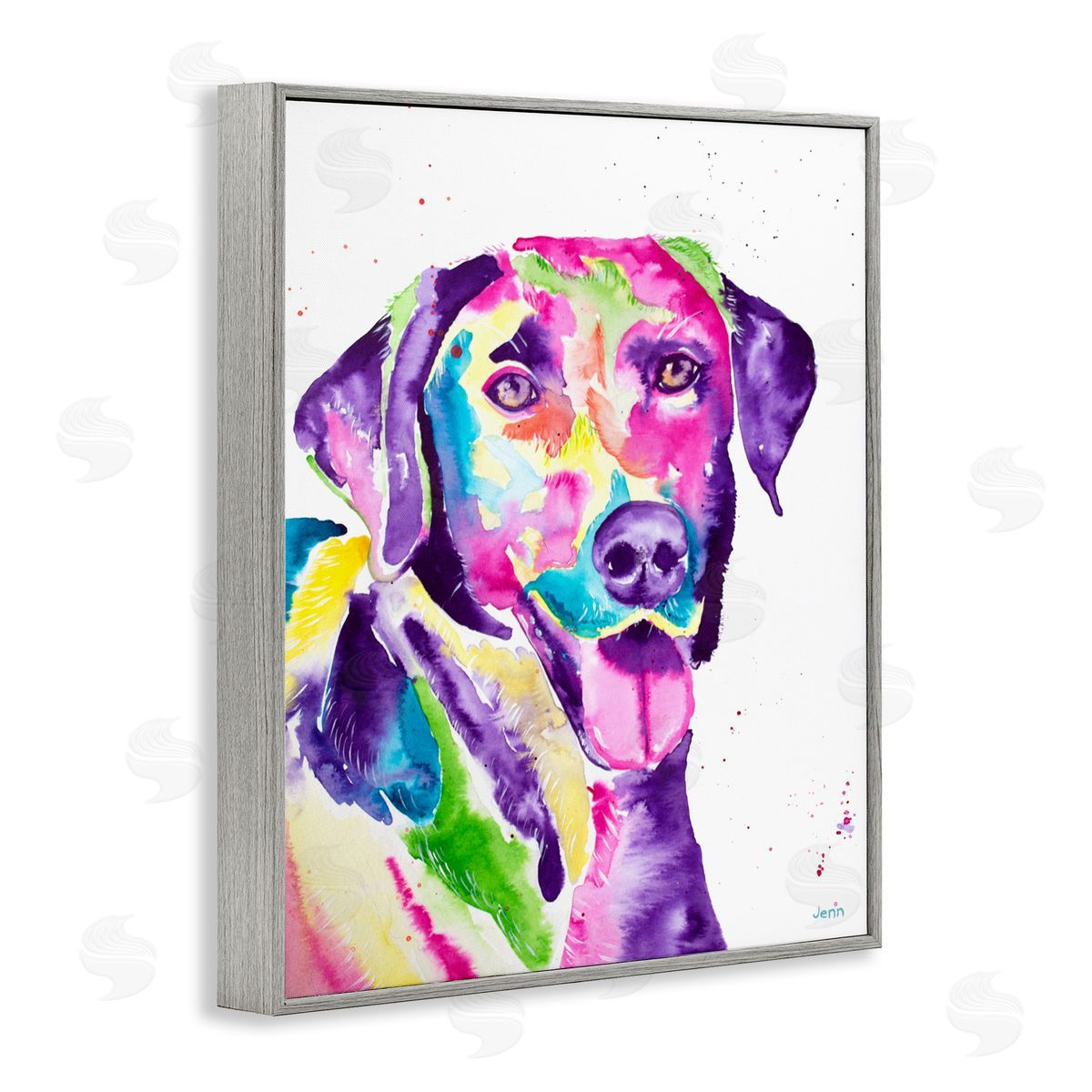 Jen Seeley Purple Lab Dog Happy Retriever