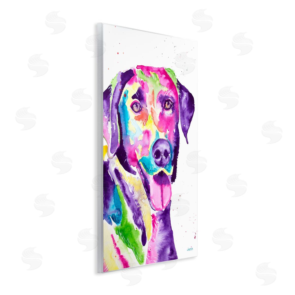 Jen Seeley Purple Lab Dog Happy Retriever