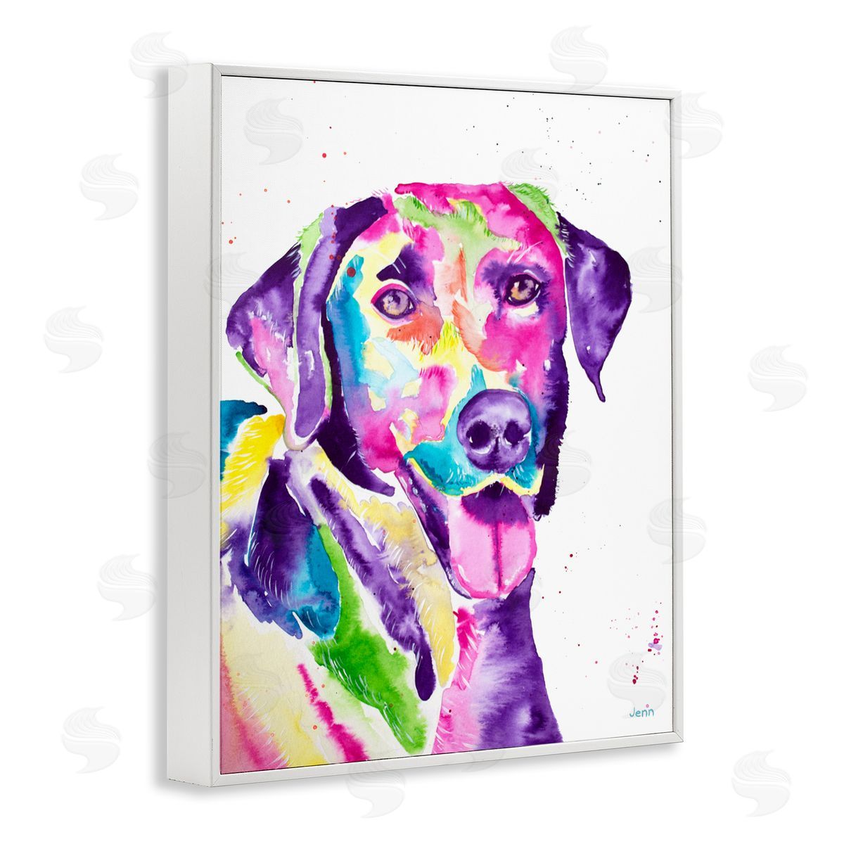 Jen Seeley Purple Lab Dog Happy Retriever