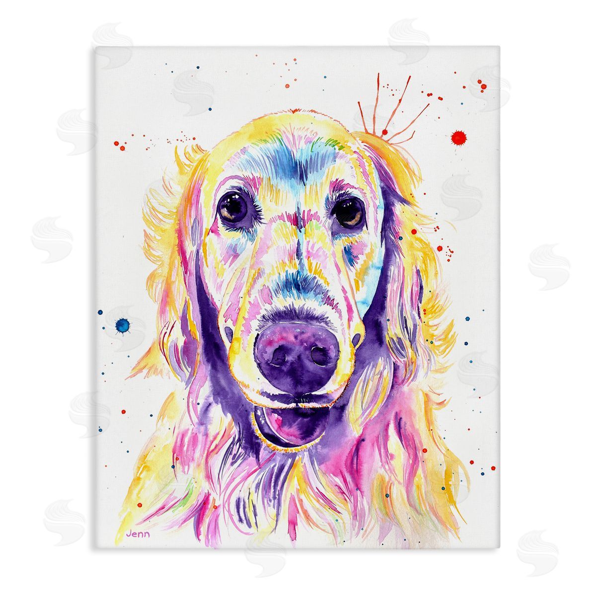 Jen Seeley Vivid Retriever Dog Pet Portrait 