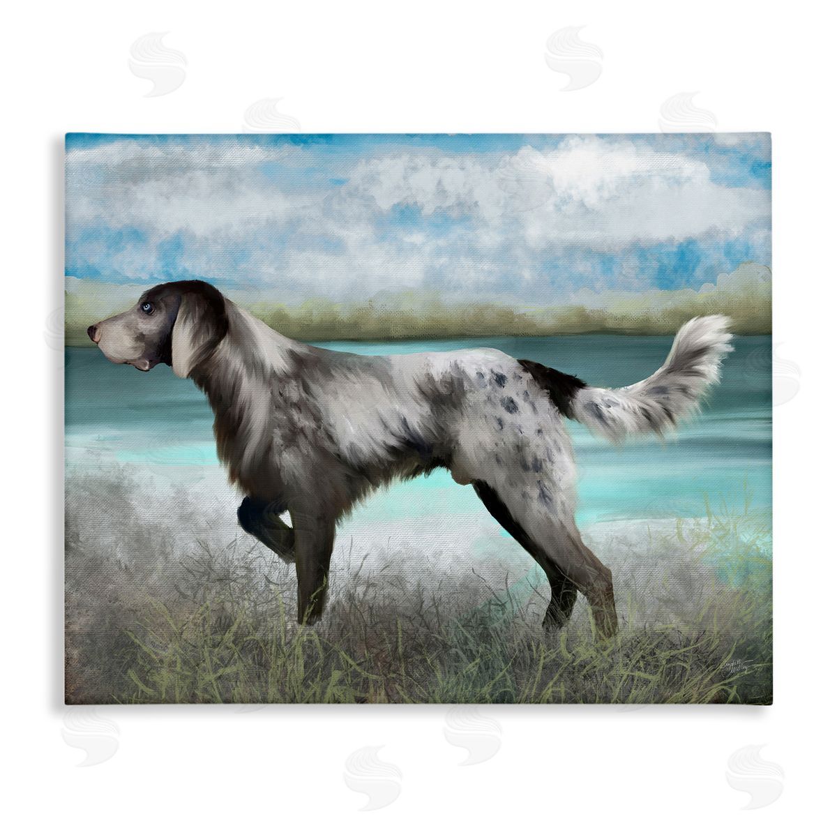 Elizabeth Medley Pointer Dog Lakeside Nature