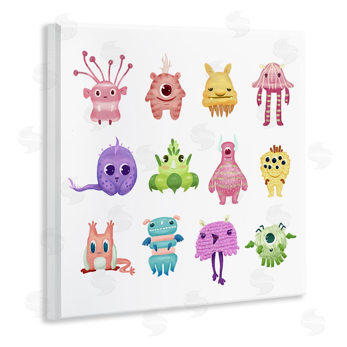 Ziwei Li Fun Varied Monster Creatures Wooden Wall Plaque Art Print