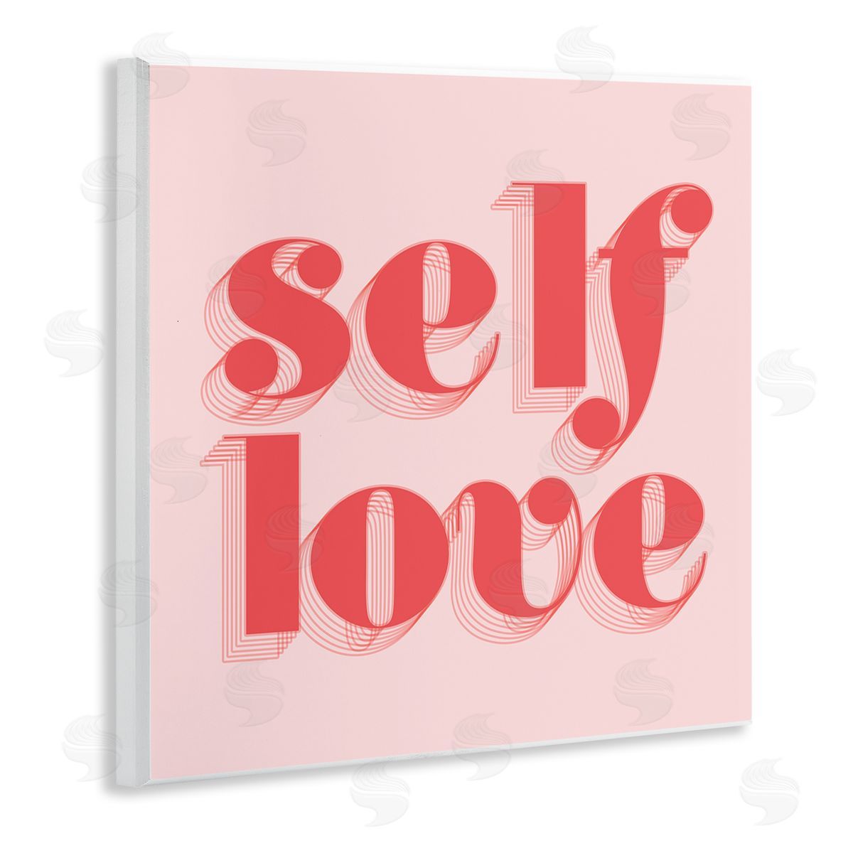 Stupell Studio Self Love Retro Phrase Wooden Wall Plaque Art Print