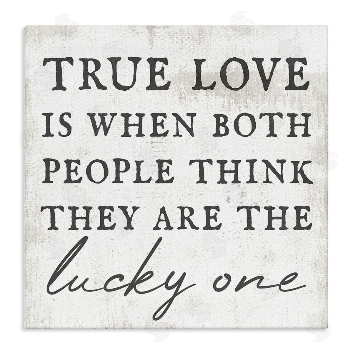 True Love Romantic Phrase Canvas Wall Art, Home Decor by Stupell Studio