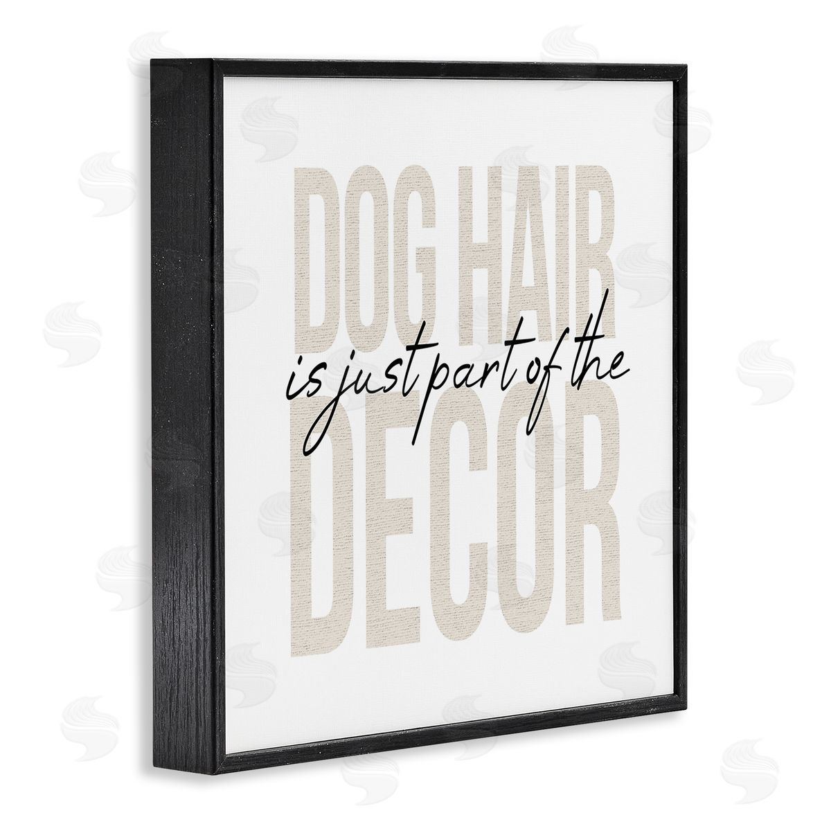 Stupell Studio Dog Hair Funny Pet Humor Black Framed Glicee Wall Art Print