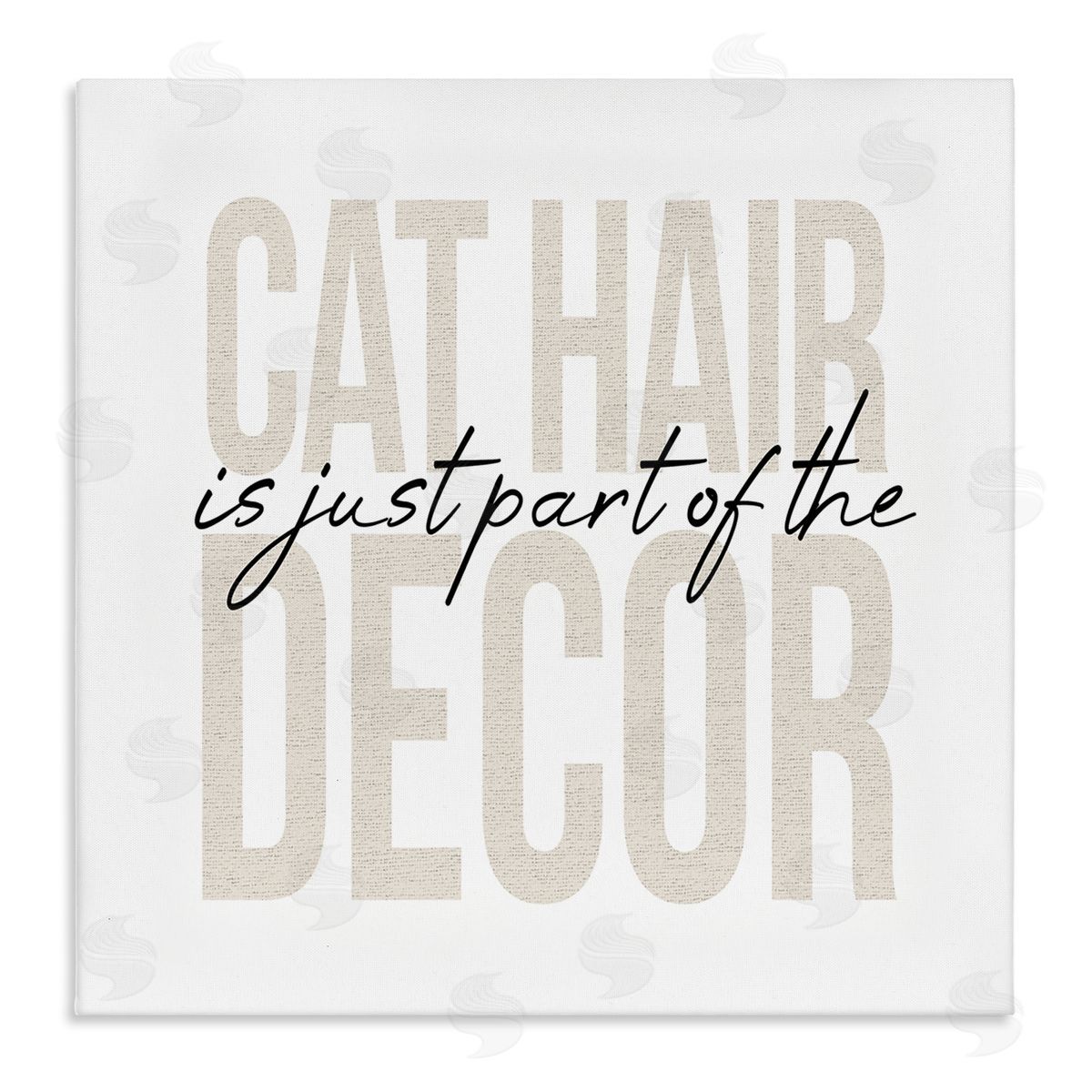 Stupell Studio Funny Cat Hair Pet Phrase Stretched Canvas Wall Art Print