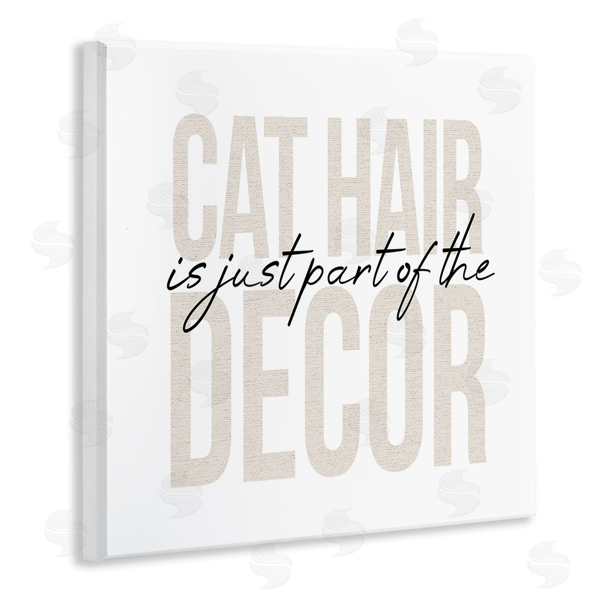 Stupell Studio Funny Cat Hair Pet Phrase Wooden Wall Plaque Art Print
