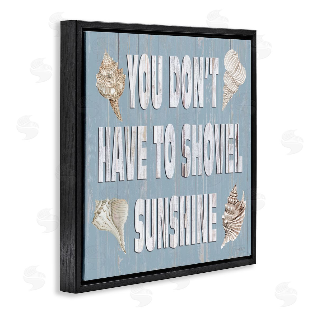 Cindy Jacobs You Don't Have To Shovel Sunshine Phrase Black Floating Frame Canvas Wall Art Print