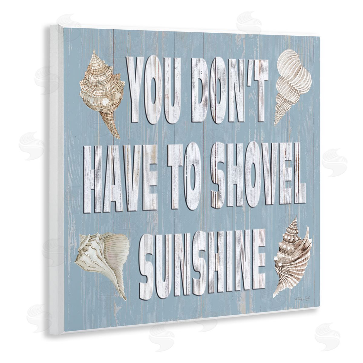 Cindy Jacobs You Don't Have To Shovel Sunshine Phrase Wooden Wall Plaque Art Print