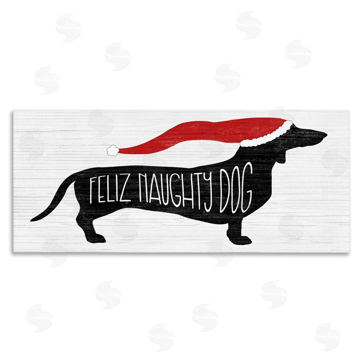 Stupell Studio Funny Feliz Naughty Dog Dachshund