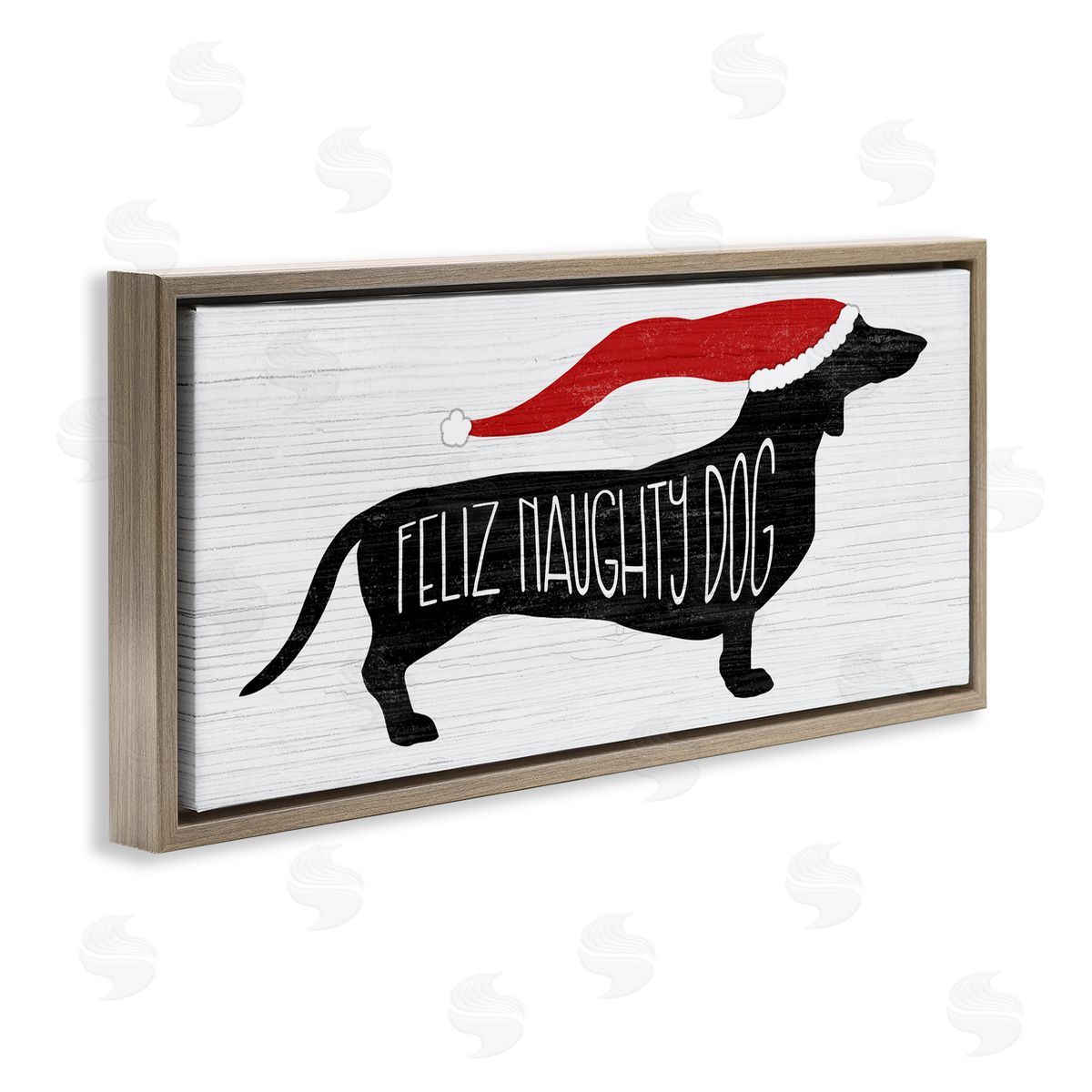 Stupell Studio Funny Feliz Naughty Dog Dachshund