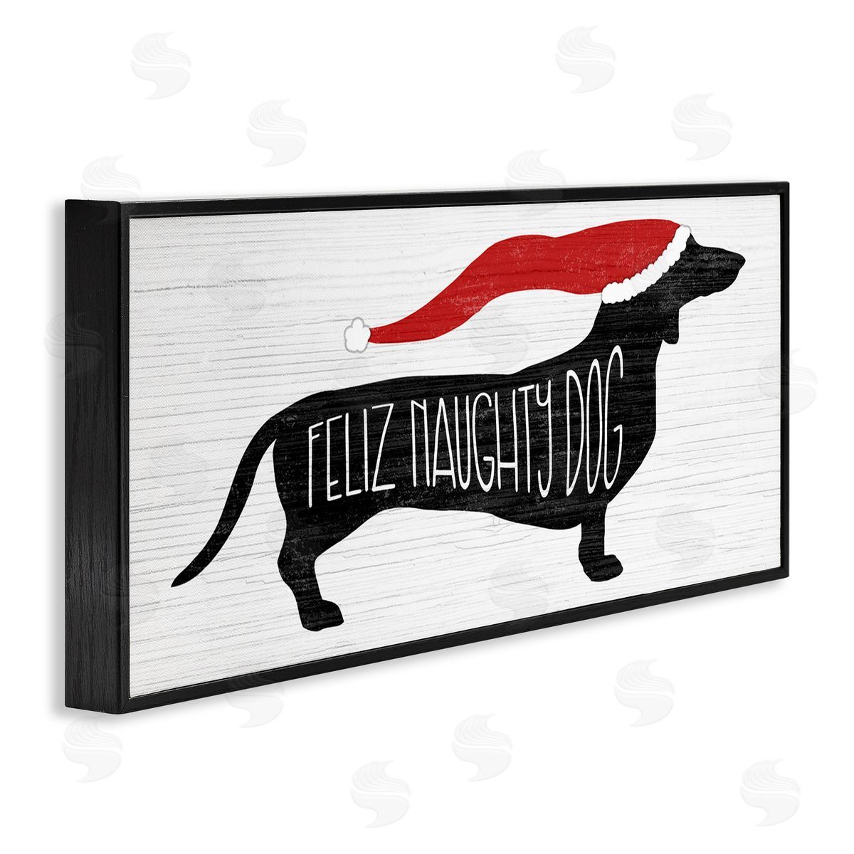 Stupell Studio Funny Feliz Naughty Dog Dachshund