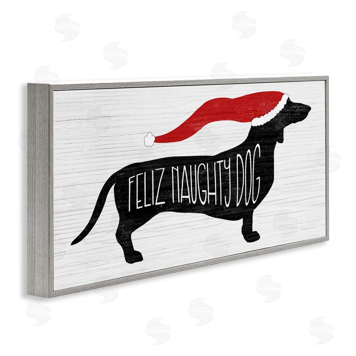 Stupell Studio Funny Feliz Naughty Dog Dachshund