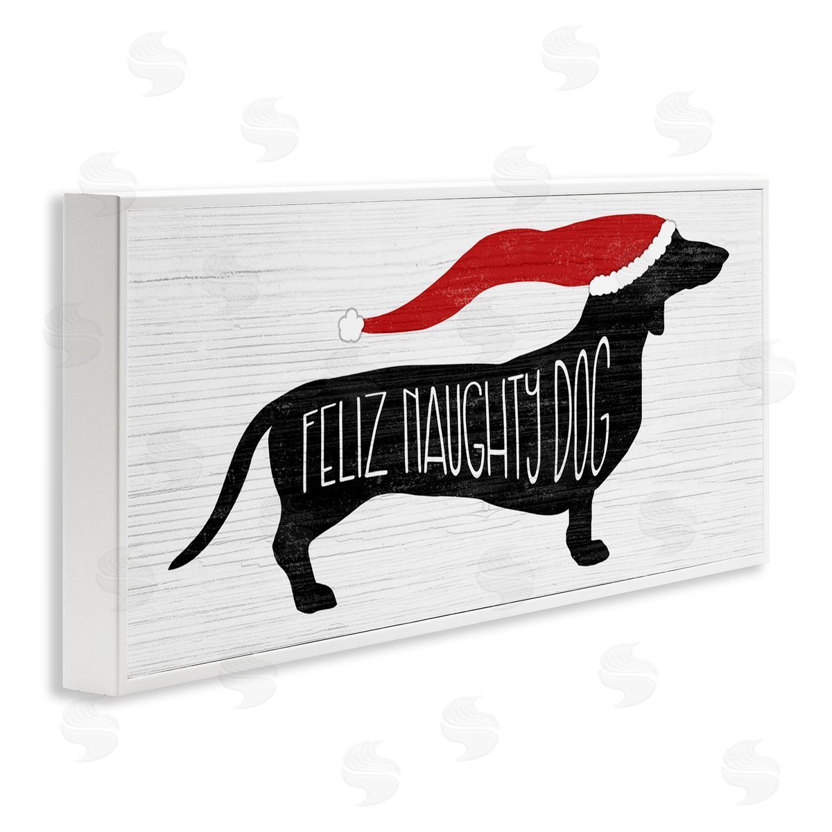 Stupell Studio Funny Feliz Naughty Dog Dachshund