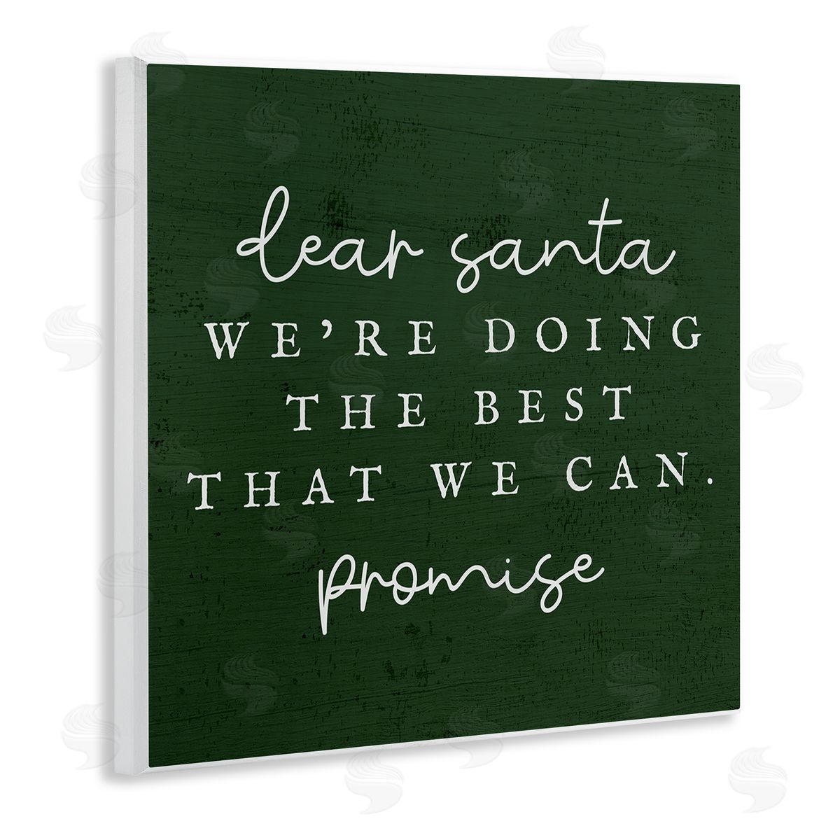 Stupell Studio Dear Santa Best We Can Phrase Wooden Wall Plaque Art Print