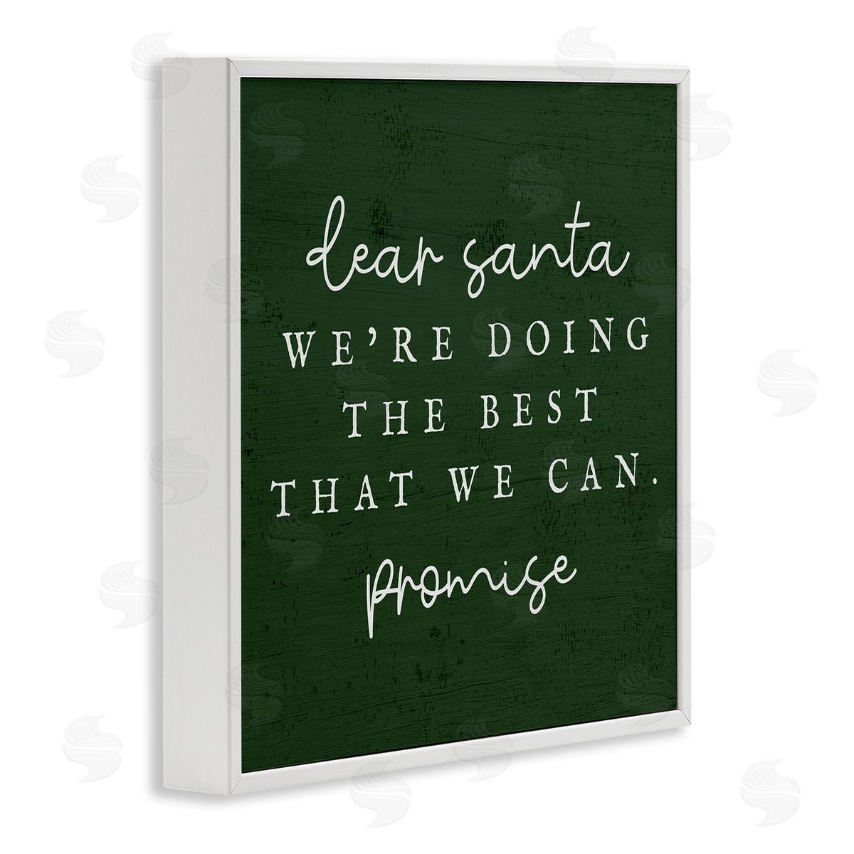 Stupell Studio Dear Santa Best We Can Phrase White Framed Glicee Wall Art Print