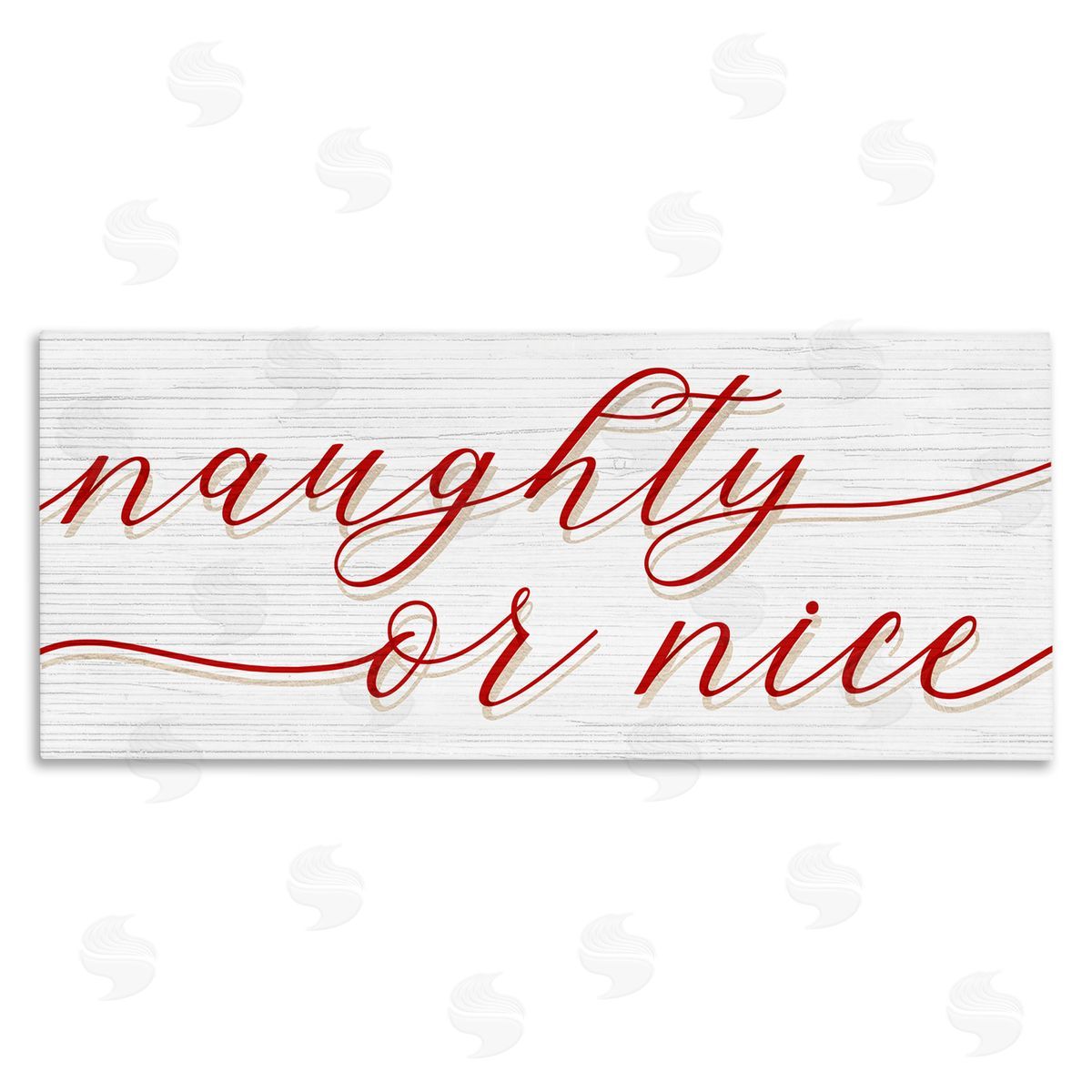 Stupell Studio Naughty Or Nice Christmas Phrase