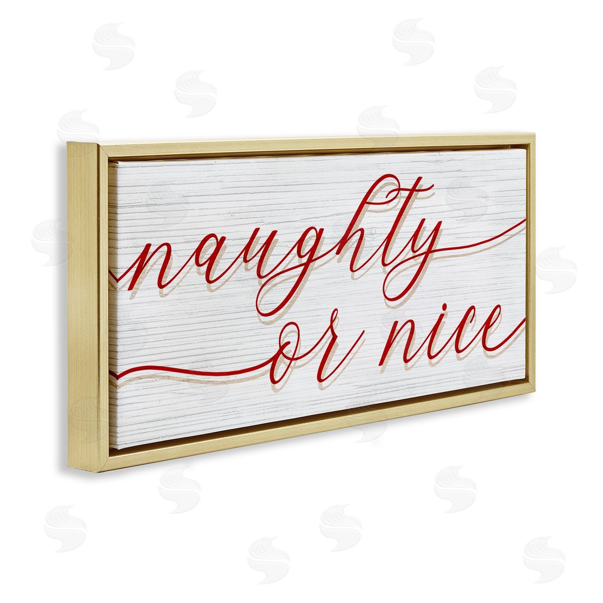 Stupell Studio Naughty Or Nice Christmas Phrase