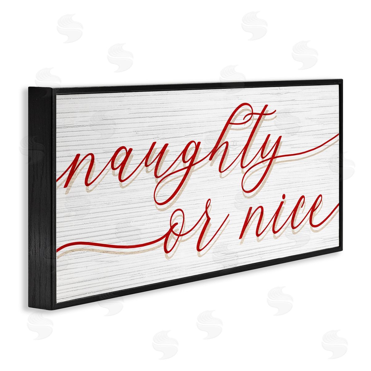 Stupell Studio Naughty Or Nice Christmas Phrase