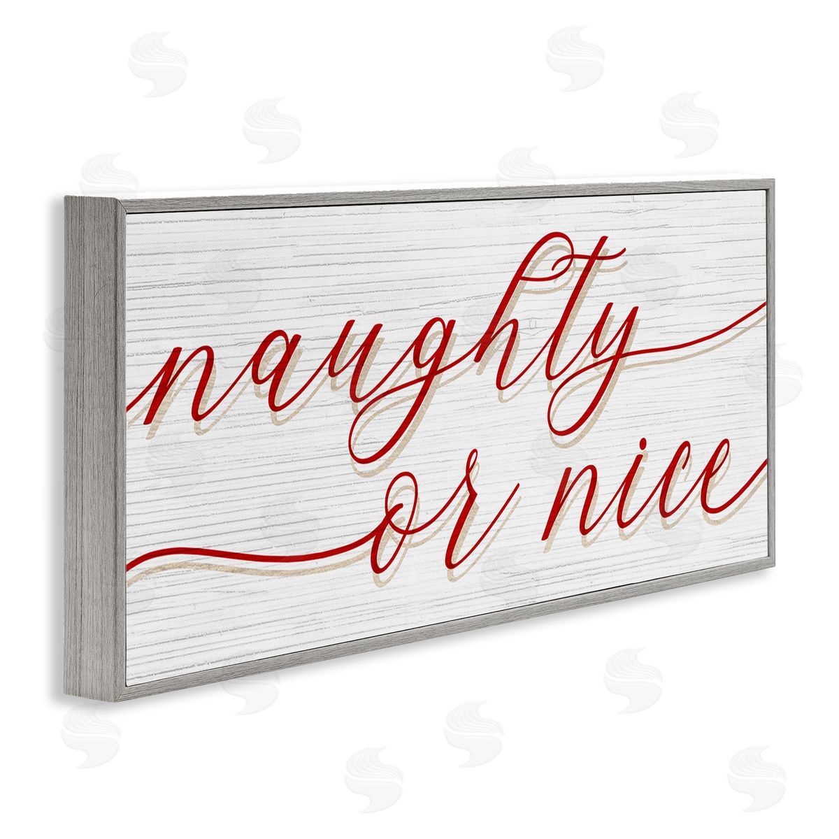 Stupell Studio Naughty Or Nice Christmas Phrase