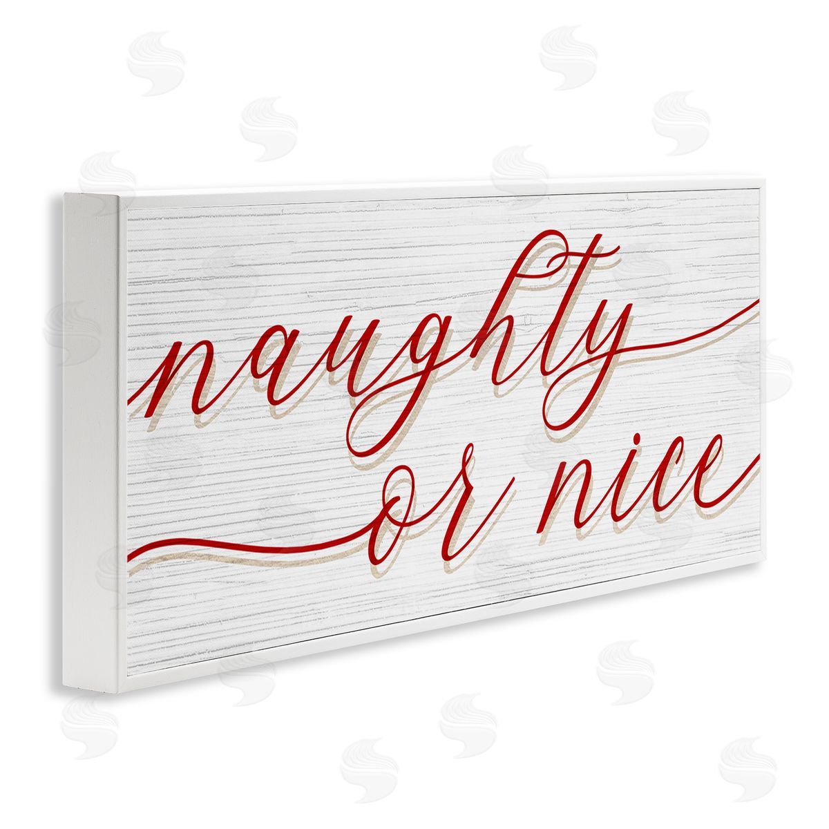 Stupell Studio Naughty Or Nice Christmas Phrase