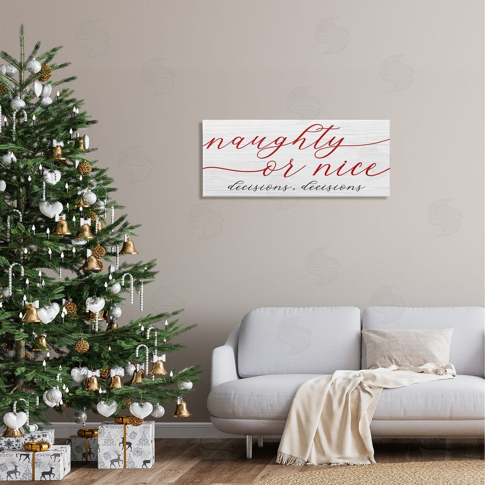Stupell Studio Naught Or Nice Decisions Humor