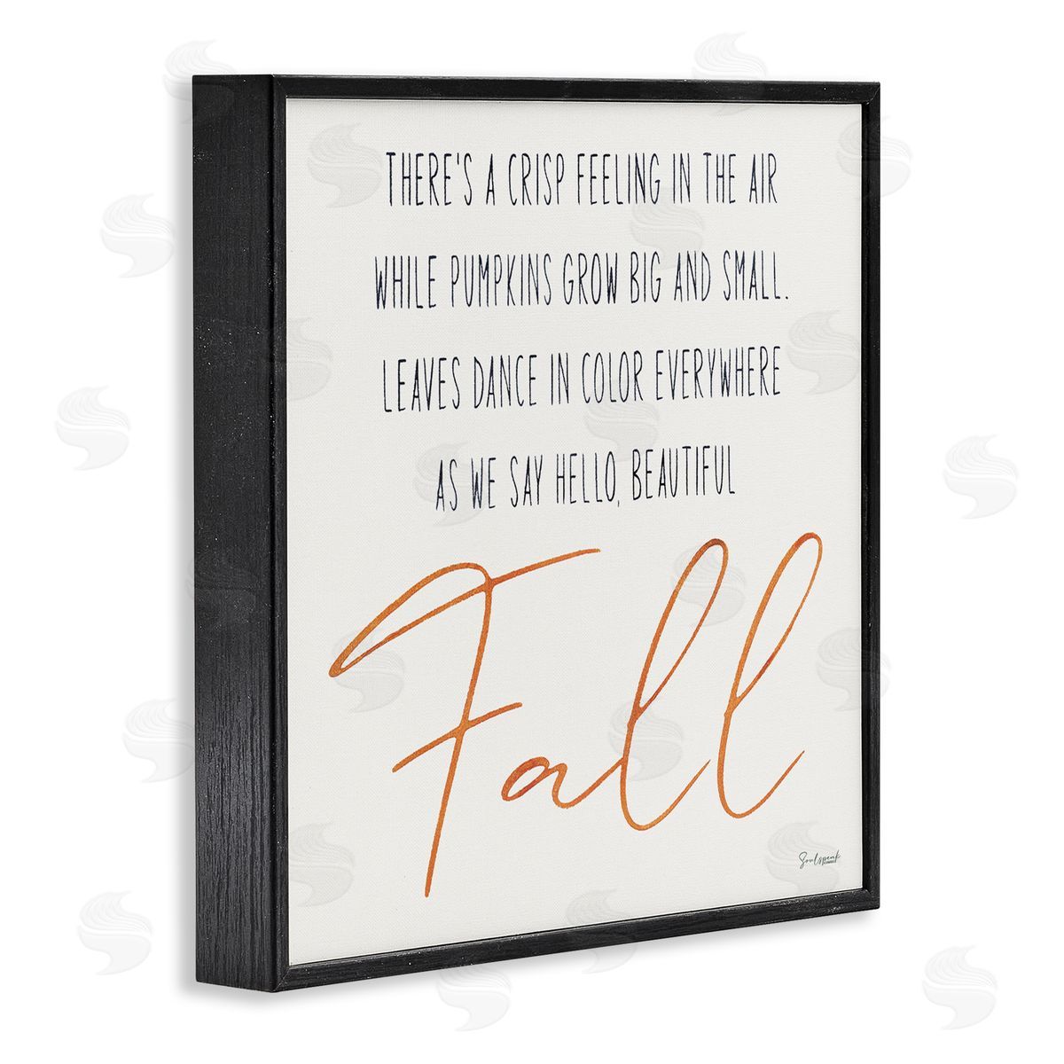 Soulspeak & Sawdust Hello Beautiful Fall Uplifting Rhyme Black Framed Glicee Wall Art Print