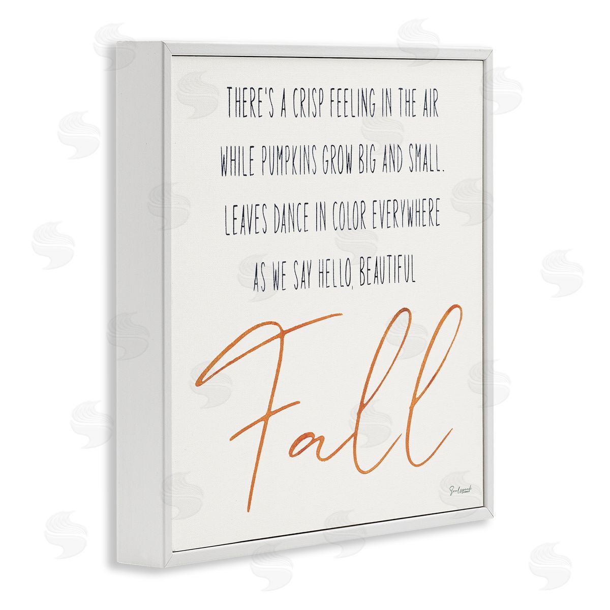 Soulspeak & Sawdust Hello Beautiful Fall Uplifting Rhyme White Framed Glicee Wall Art Print