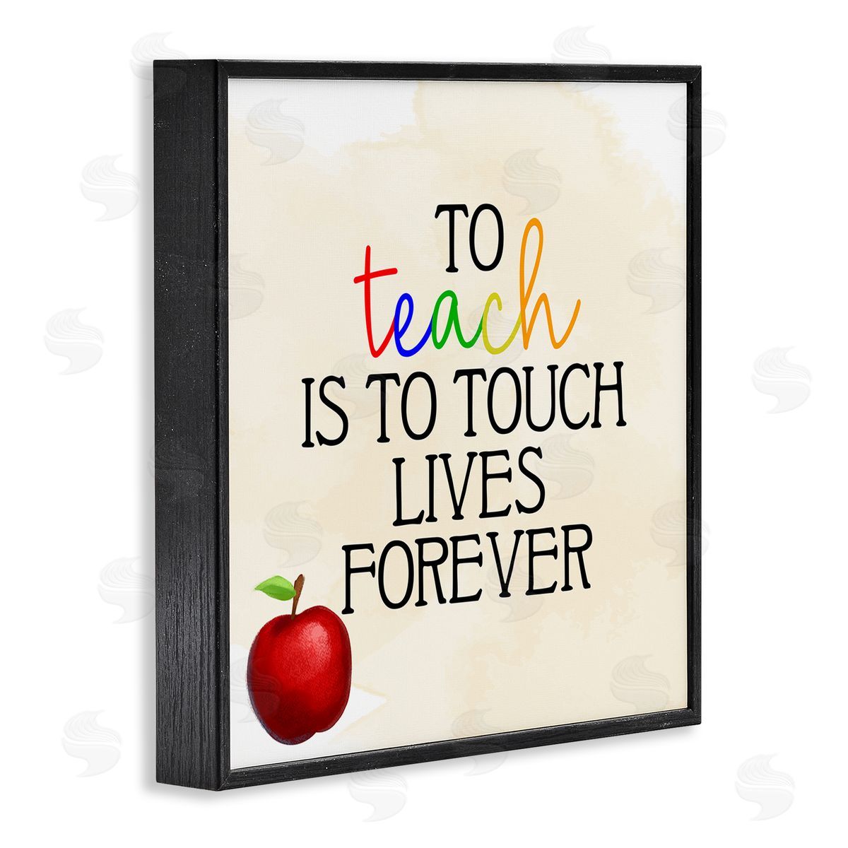 Kim Allen Teaching Is To Touch Lives Forever Phrase Black Framed Glicee Wall Art Print