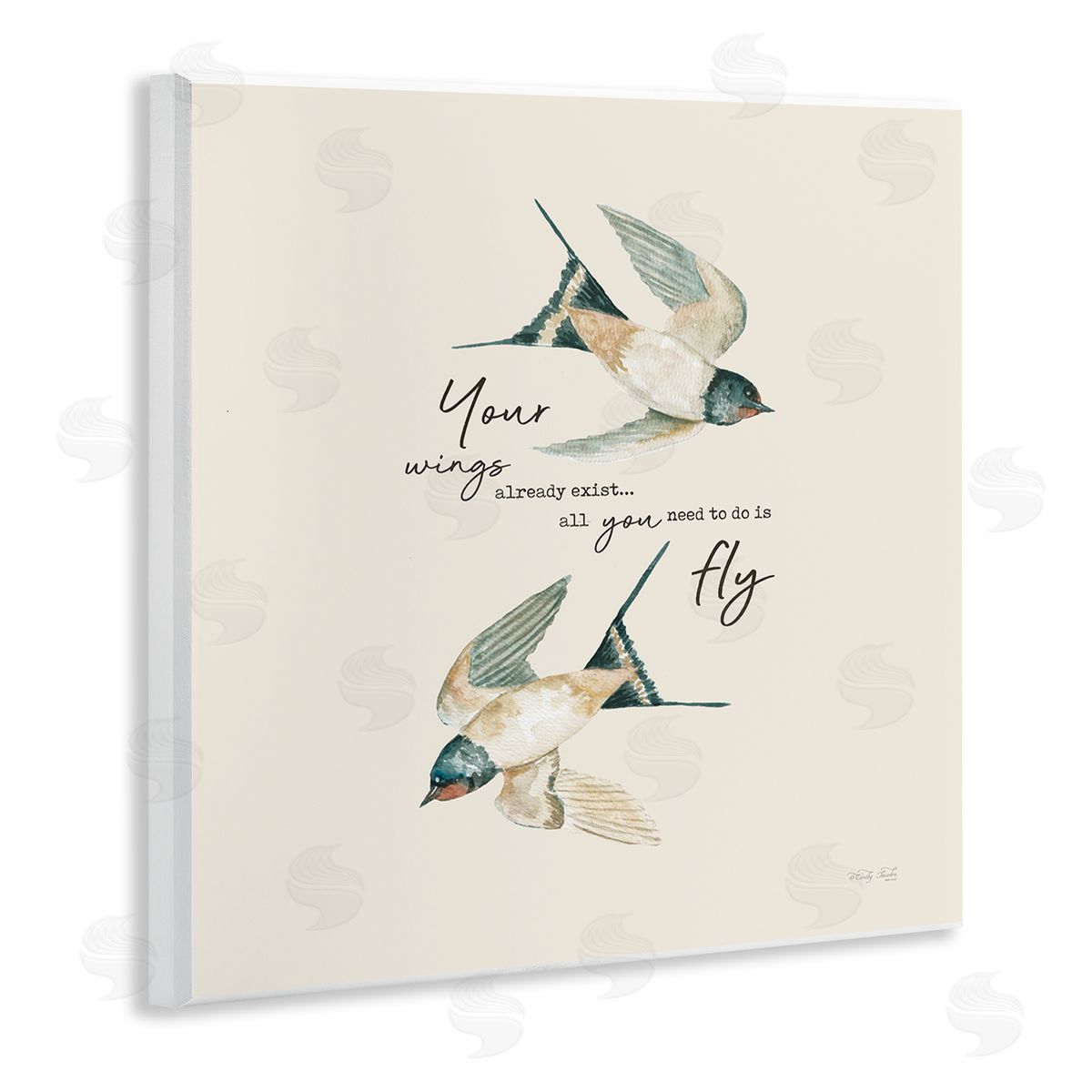 Cindy Jacobs Your Wings Already Exist Flying Birds Wooden Wall Plaque Art Print