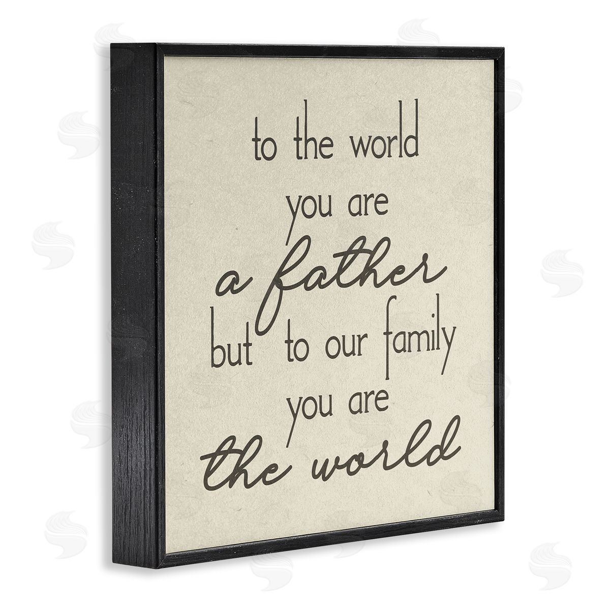 Stupell Studio You're The World Father Appreciation Black Framed Glicee Wall Art Print