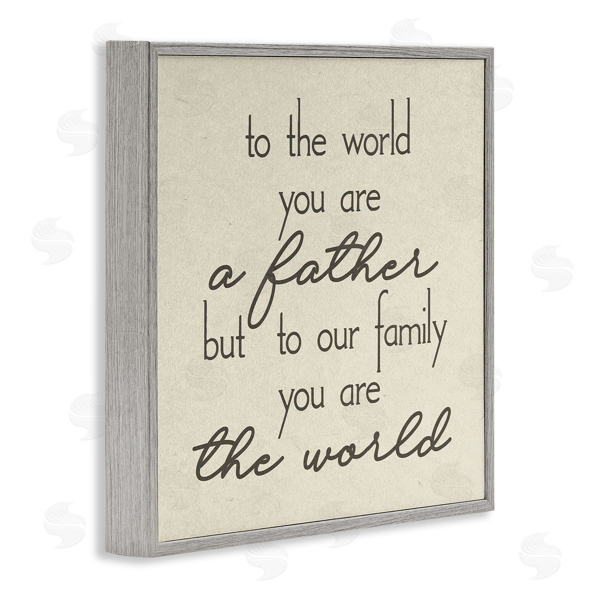 Stupell Studio You're The World Father Appreciation Gray Framed Glicee Wall Art Print