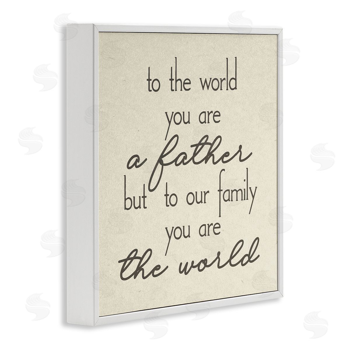 Stupell Studio You're The World Father Appreciation White Framed Glicee Wall Art Print