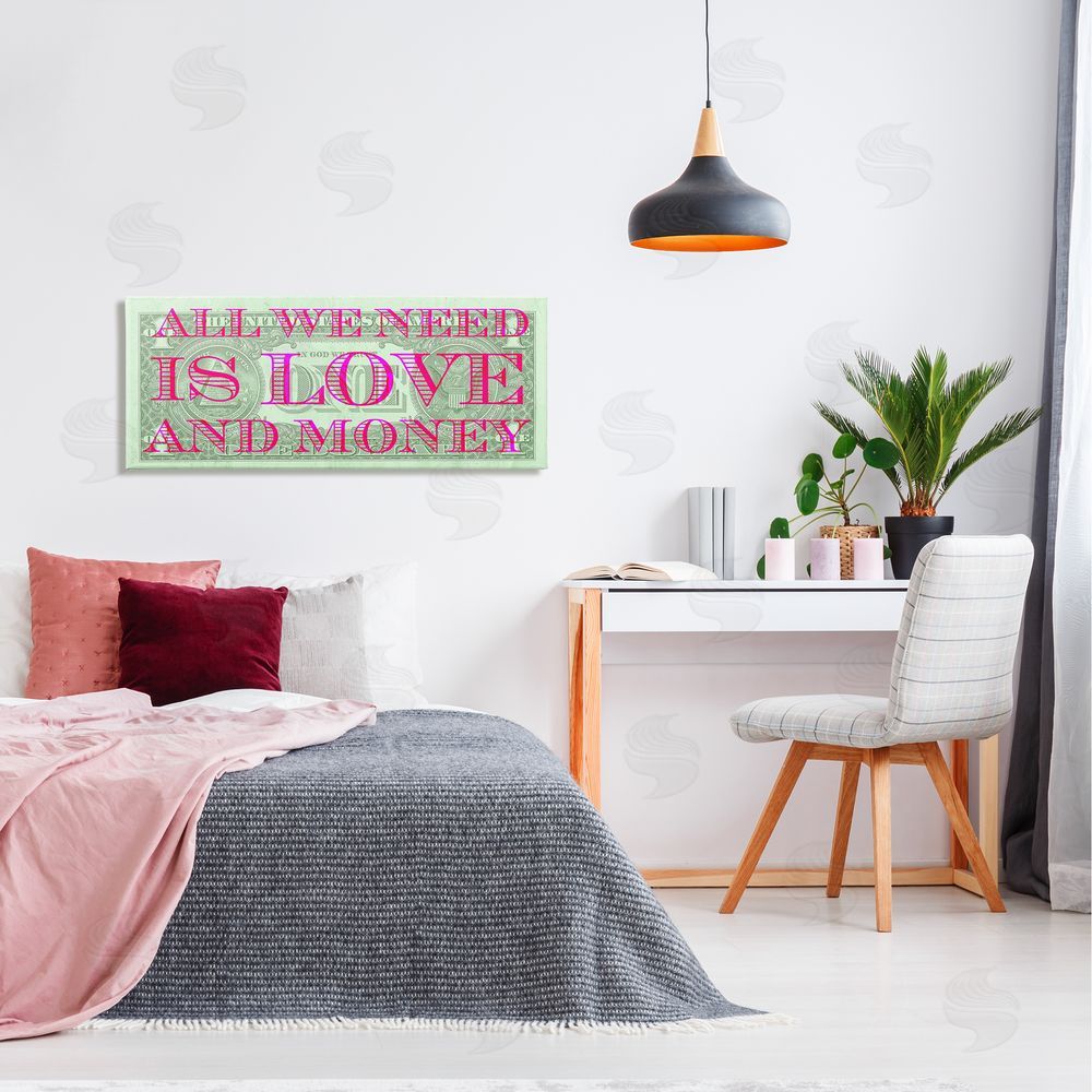 Stupell Studio All We Need Is Love & Money Phrase