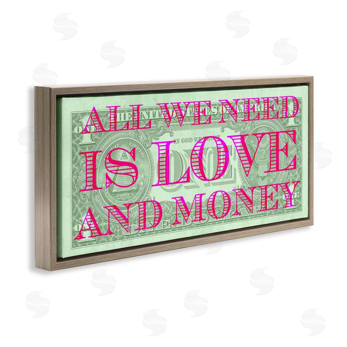 Stupell Studio All We Need Is Love & Money Phrase