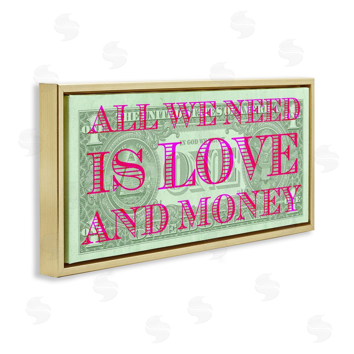 Stupell Studio All We Need Is Love & Money Phrase