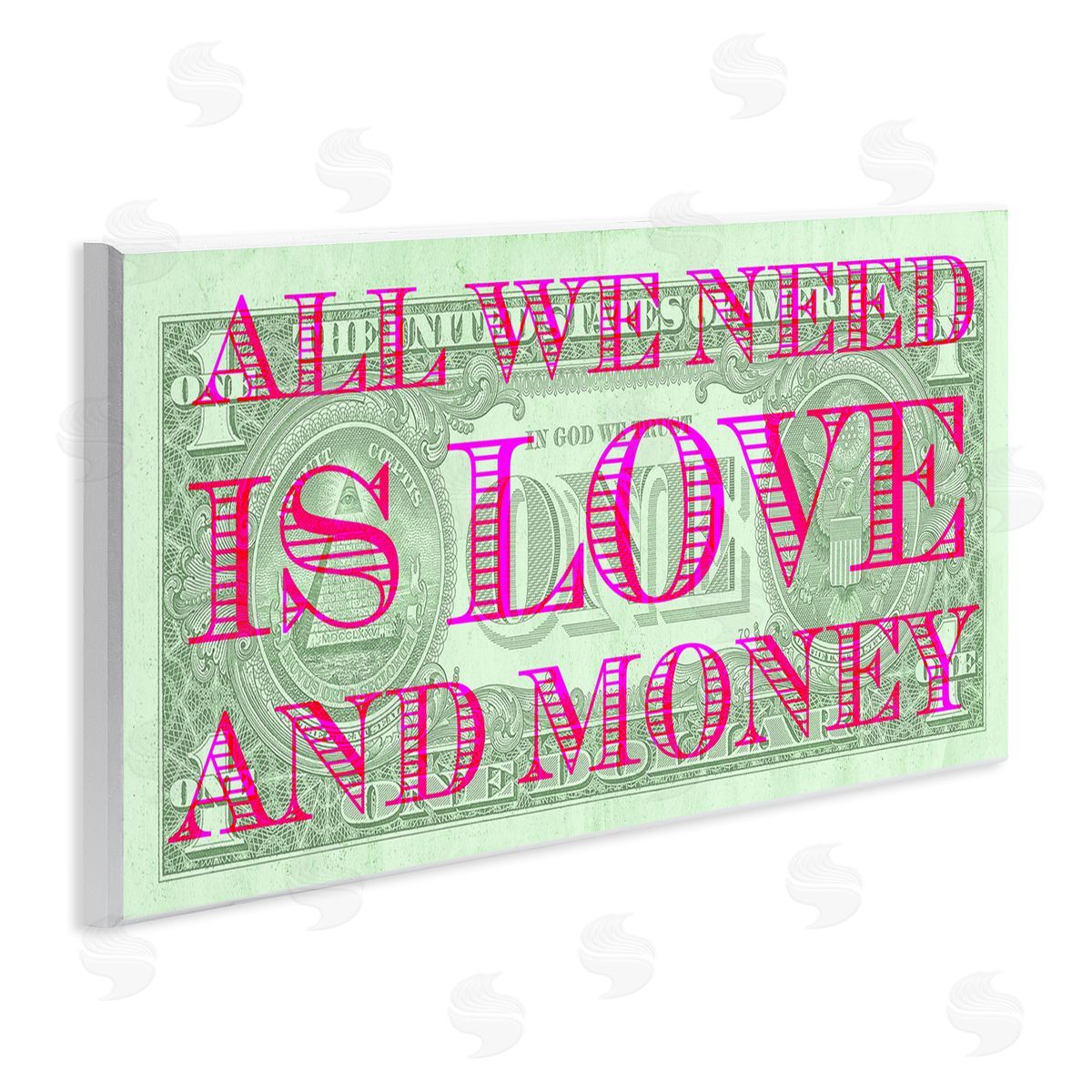 Stupell Studio All We Need Is Love & Money Phrase