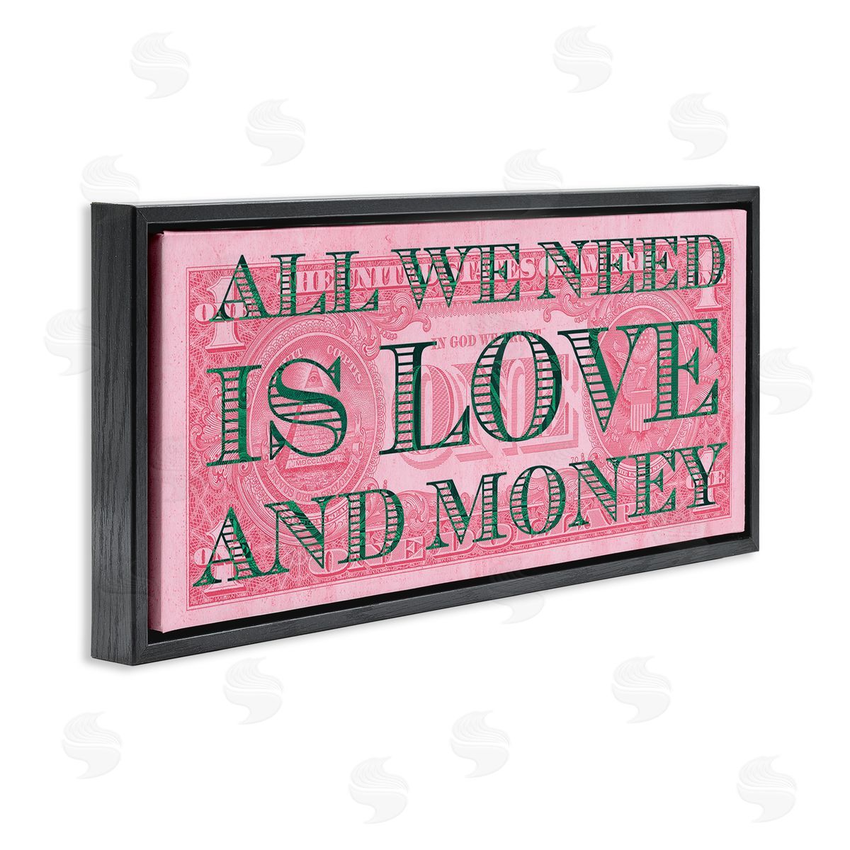 Stupell Studio All We Need Love & Money Pink Dollar