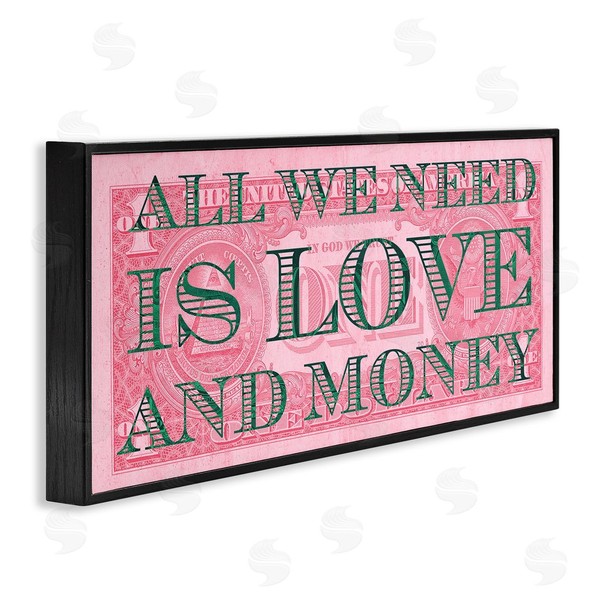 Stupell Studio All We Need Love & Money Pink Dollar